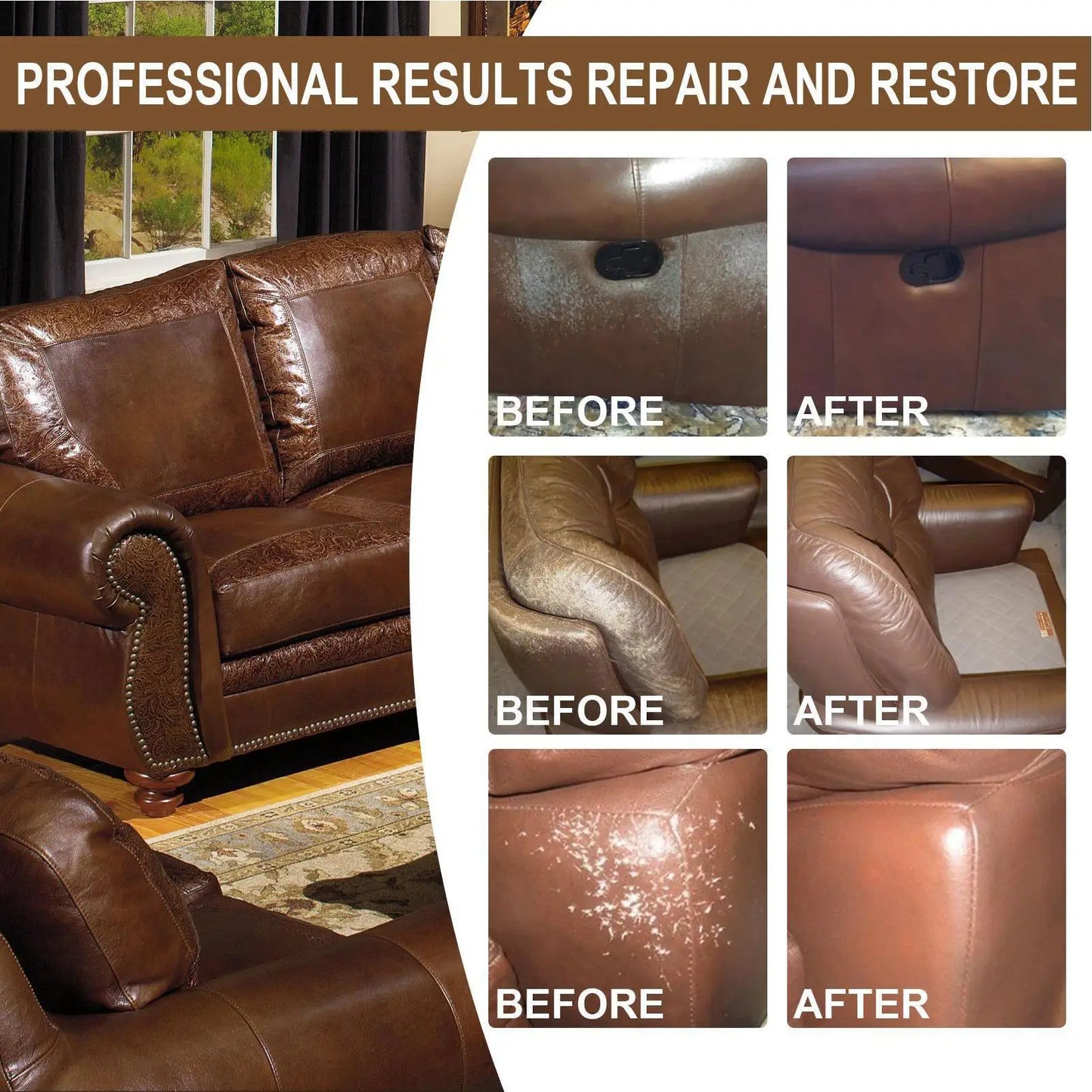 20ml Leather Repair Gel Complementary Colors Repair Scratches Cracks Car Seats Sofa Accessories Kit Home Household Cleaning