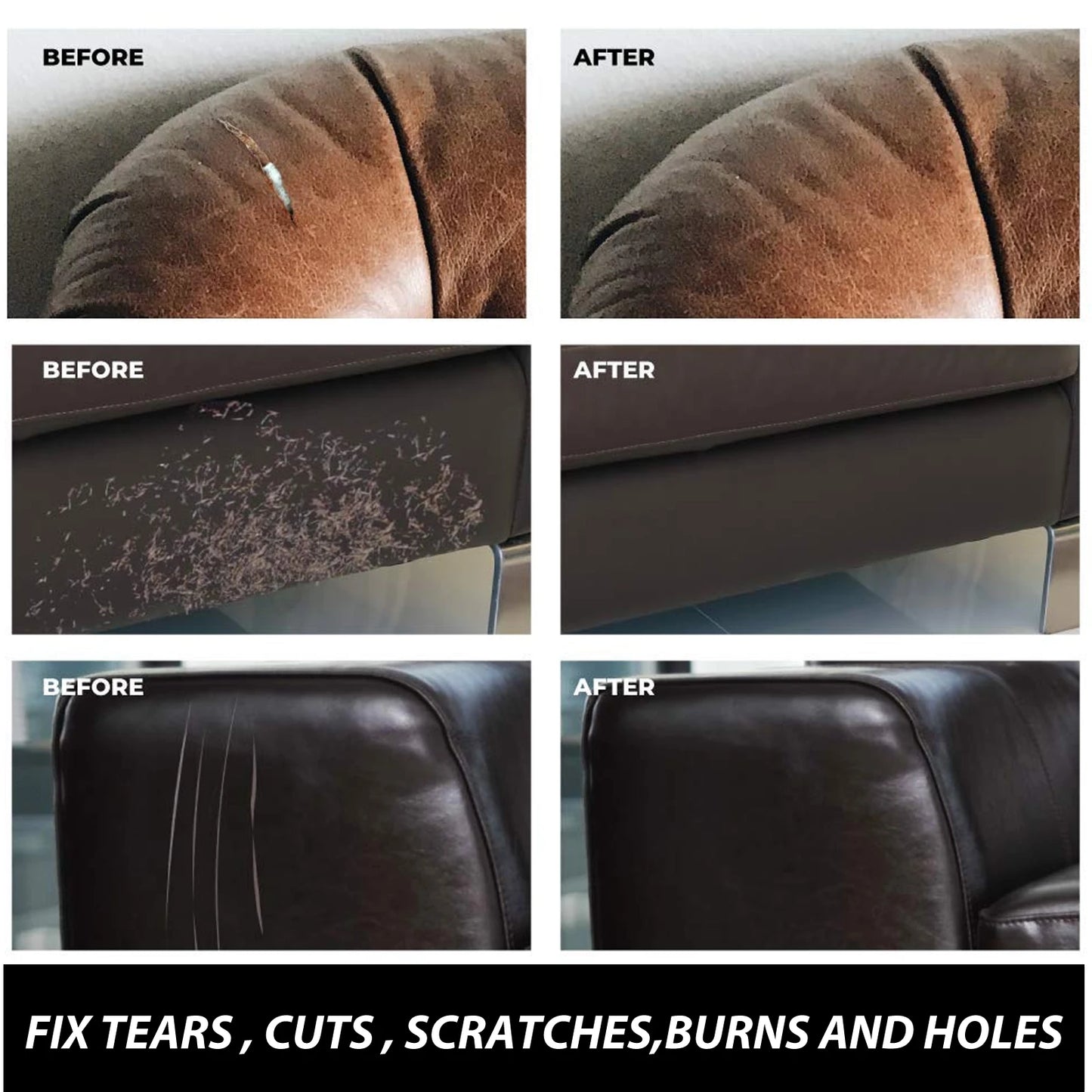 Leather Color Restorer Cream Kit for Car Seats Furniture Jackets Shoes Scratch Repair polish Renovation Cream DIY Leather Care