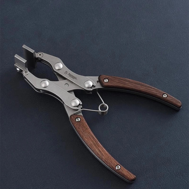 Handmade DIY Artisan Leather Craft Tools Leather Flat Pliers Stainless Steel Professional Double Pliers