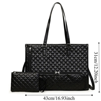 2-in-1 Laptop Lunch Tote Bag Shoulder Strap 15.6inch Multifunctional Laptop Handbag Large Lunch Box Portable Laptop Bags