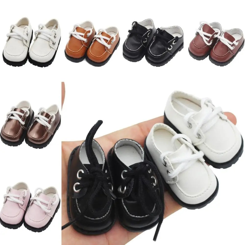 Accessories PU Leather PU Leather Shoes Lightweight Shoes Miniature Shoes 1 Pair Mini Dress Up Shoes Gifts