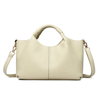 Authentic Leather Tote Bag Luxury Large Capacity Women's Single Shoulder Diagonal Crossbody Bags Fashion Simple Female Handbag