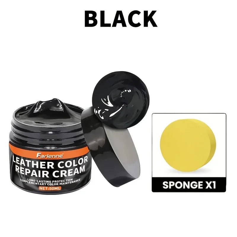 Leather Coloring Paste -Three Colors(White,Brown,Black),Suitable for Shoes,Bags,Sofas-Repair,Restore Faded and Scratched Leather