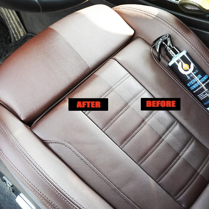 Plastic Leather Restorer Interior Trim Conditioner Polish Shine Cleaner Restore New Black Color Fading Repair Car Care Detail