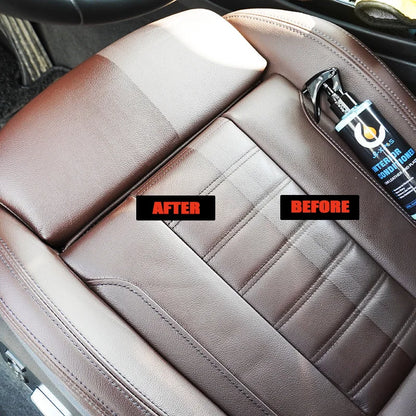 Plastic Leather Restorer Interior Trim Conditioner Polish Shine Cleaner Restore New Black Color Fading Repair Car Care Detail