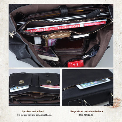 High Quality Cowhide Genuine Leather Briefcase for Men Business Bag 15.6"Laptop Case Male Portfolio Attache Office messenger bag