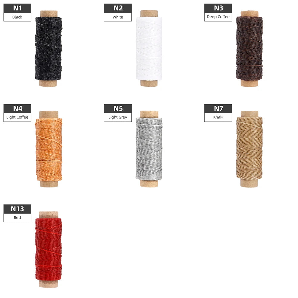 1pcs Leather Waxed Thread, Durable Leather Sewing Thread For Hand Stitching Leather Craft DIY, Leather Shoe Repairing Thread