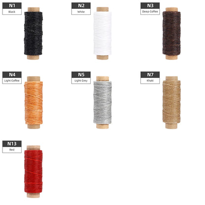 1pcs Leather Waxed Thread, Durable Leather Sewing Thread For Hand Stitching Leather Craft DIY, Leather Shoe Repairing Thread
