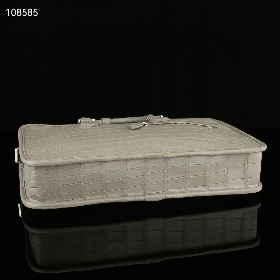Luxury Men's Business Bag 2025 Latest Design Genuine Crocodile Leather Belly Skin Laptop Briefcase High-Quality Real Leather