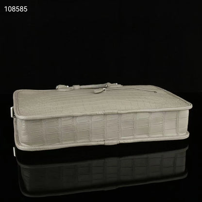 Luxury Men's Business Bag 2025 Latest Design Genuine Crocodile Leather Belly Skin Laptop Briefcase High-Quality Real Leather