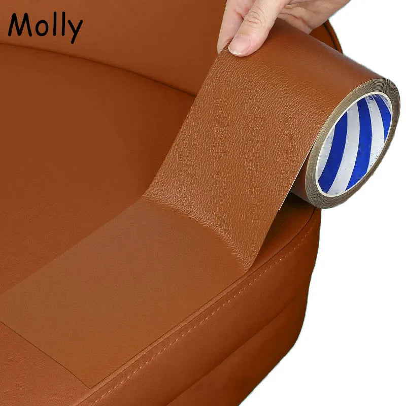 300/500cm Durable Self-Adhesive Faux Leather Repair Patch Artificial Leather Repair Tape for Furniture Sofa Car Seat Restoration