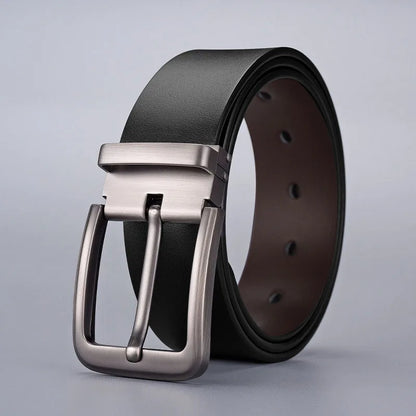 120 130 140cm Synthetic Leather Men's Belt Fashion Alloy Pin Buckle Adult Luxury Brand Jeans Business Waist Male Strap Brand