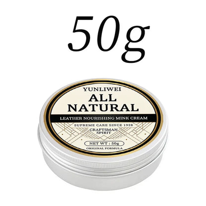 100g Leather Nourishing Mink Oil Cream Waterproof Protector Polish Softener for Smooth Luxury Leather Boots Jackets Handbags