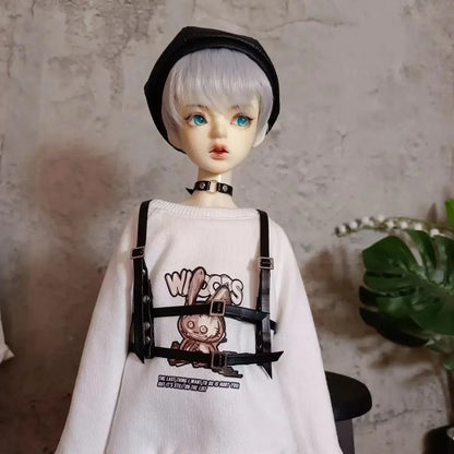 1/6 1/5 1/4 1/3 Doll Accessories for Bjd Doll Leather Strap Belt Neck Chain Collar Leg Loop Diy Girl Toys Dress Up Gift, No Doll