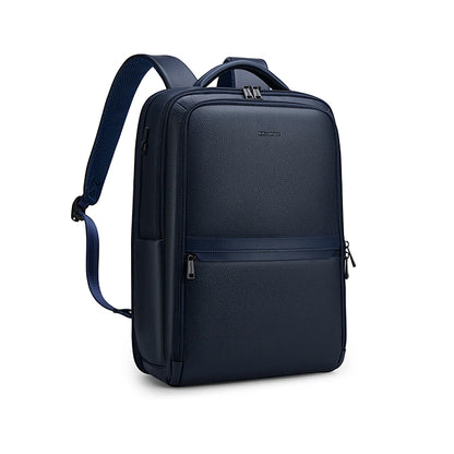 Leather laptop bag, large capacity student backpack, multifunctional and personalized leisure backpack