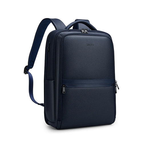 Leather laptop bag, large capacity student backpack, multifunctional and personalized leisure backpack