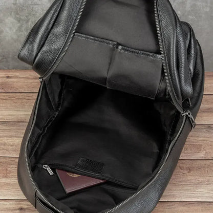 New Business Men Backpack First Layer Cowhide Men Bag Genuine Leather Schoolbag Large 15.6 Inch Laptop Travel business Backpack