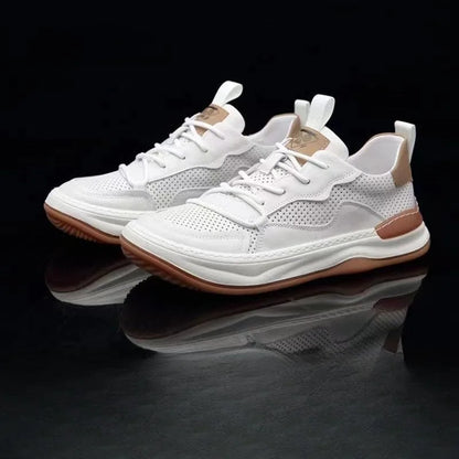 business man shoes leather black white platform men's sneakers and casual shoes high quality designer luxury shoes heren schoene