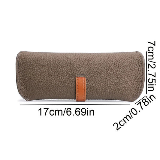 Leather Reading Glasses Bags Woman Men Portable Protective Travel Sunglasses Case Fashion Eyewear Protector Outdoor Storage