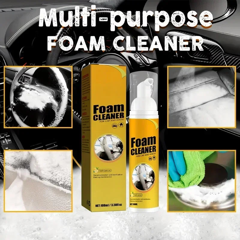 Purification of interior leather, seats, steering wheel cleaner parts, multifunctional foam cleaner, automotive products