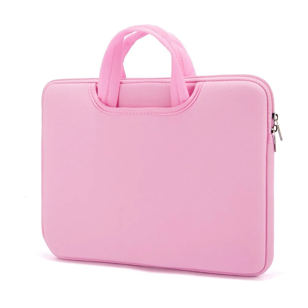 With Handle Portable Laptop Bags Lightweight Waterproof Laptop Case Soft Material Dual Zipper Notebook Sleeve Travel
