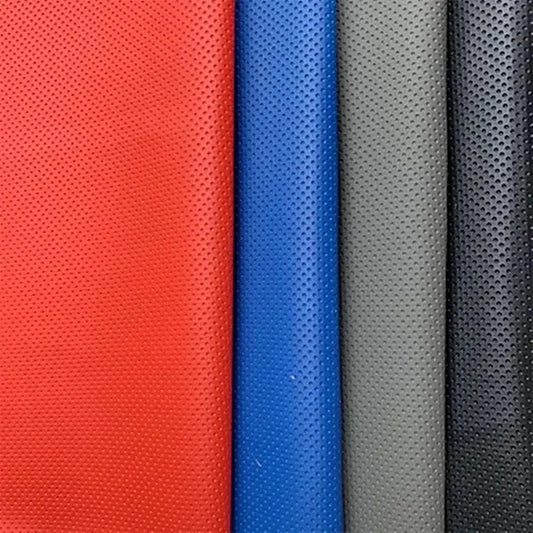 Perforated Leather Fabric Breathable Hole Punch Synthetic Leather Material for Furniture Sofa Car Seat Upholstery DIY Craft