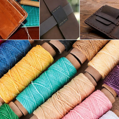 30m/roll 150D Flat DIY Hand Stitching Leather Sewing Line Waxed Thread Cord