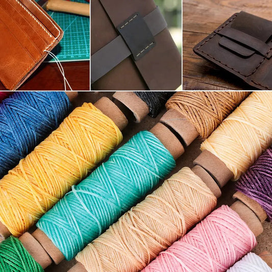 30m/roll 150D Flat DIY Hand Stitching Leather Sewing Line Waxed Thread Cord